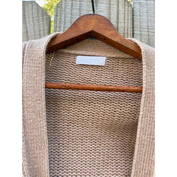 SABLYN CROPPED CASHMERE CARDIGAN — NEUTRAL BEIGE - Picture 2 of 6